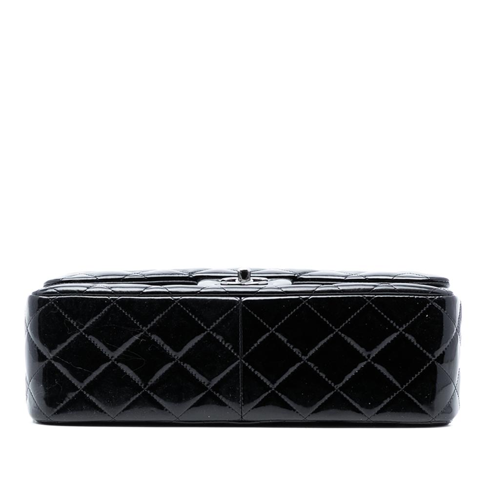 Chanel AB Chanel Black Patent Leather Leather Jumbo Classic Patent Double Flap Italy