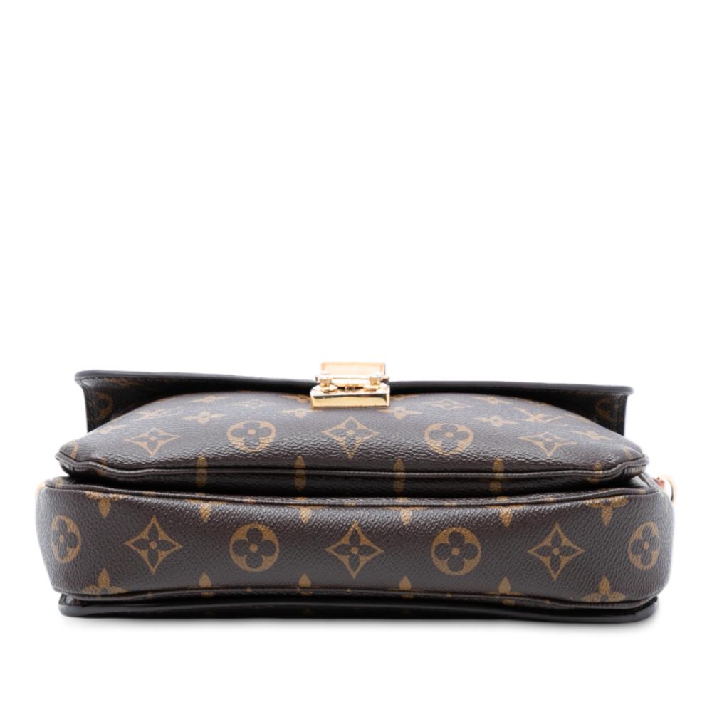 Louis Vuitton B Louis Vuitton Brown Monogram Canvas Fabric Monogram Pochette Metis France