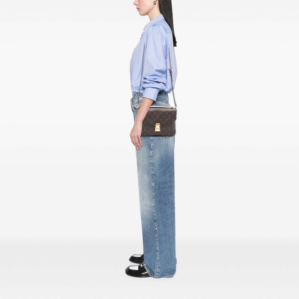 Louis Vuitton B Louis Vuitton Brown Monogram Canvas Fabric Monogram Pochette Metis Spain