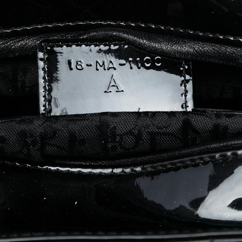 Christian Dior B Dior Black Patent Leather Leather Medium Patent Cannage Lady Dior Italy