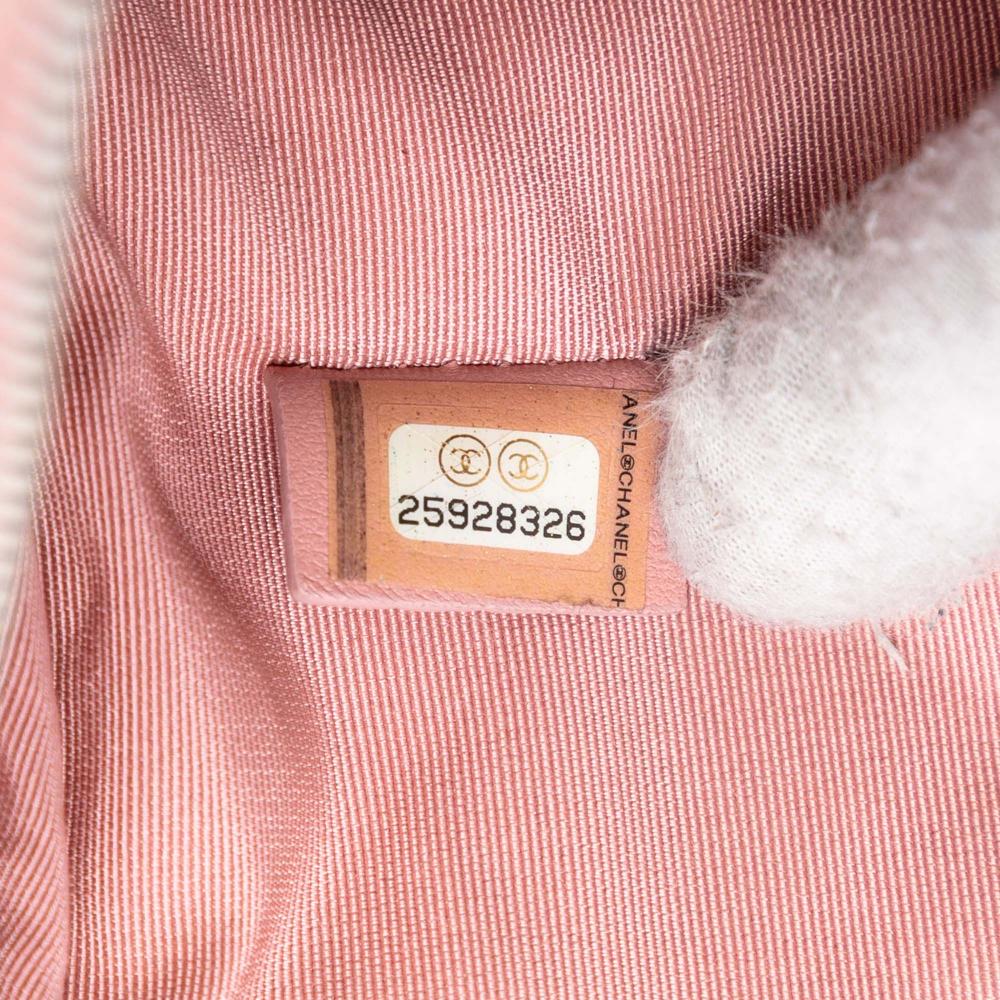 Chanel AB Chanel Pink with White Calf Leather Medium CC Quilted Aged skin Ombre O Case Clutch Italy