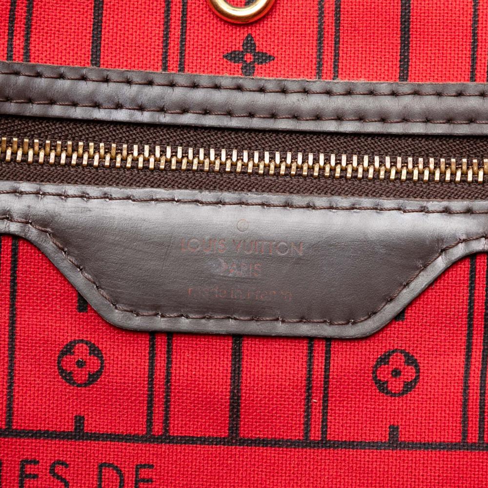 Louis Vuitton B Louis Vuitton Brown Damier Canvas Fabric Damier Ebene Neverfull GM France