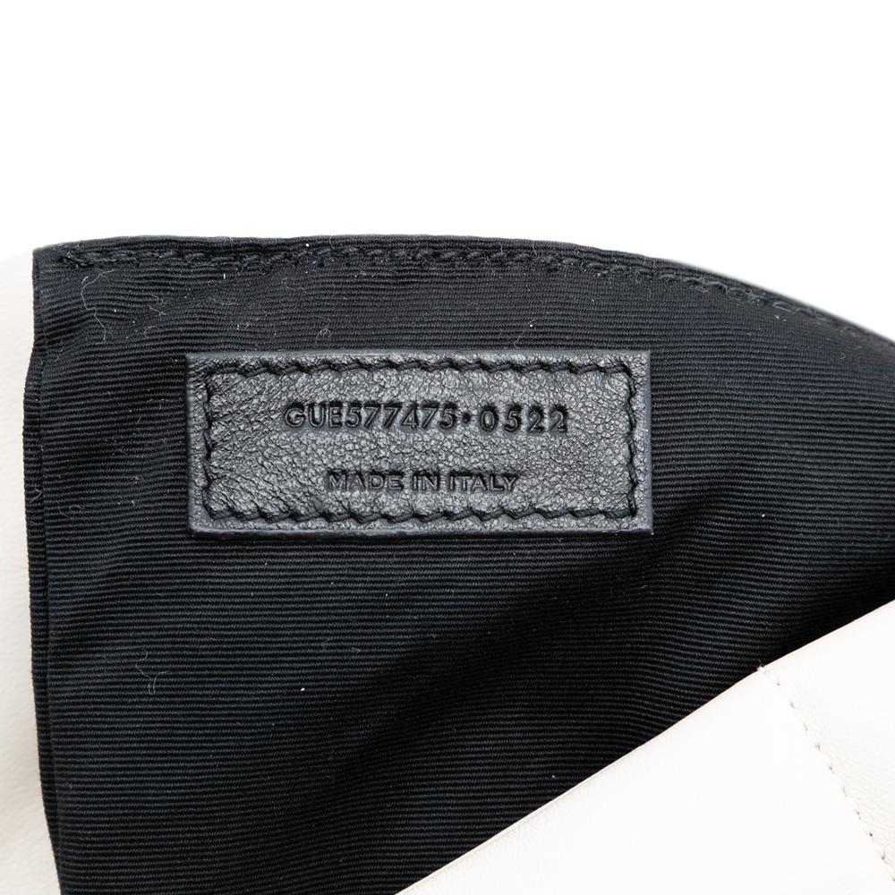 Saint Laurent B Saint Laurent White Nappa Leather Leather Medium Nappa LouLou Puffer Shoulder Bag Italy