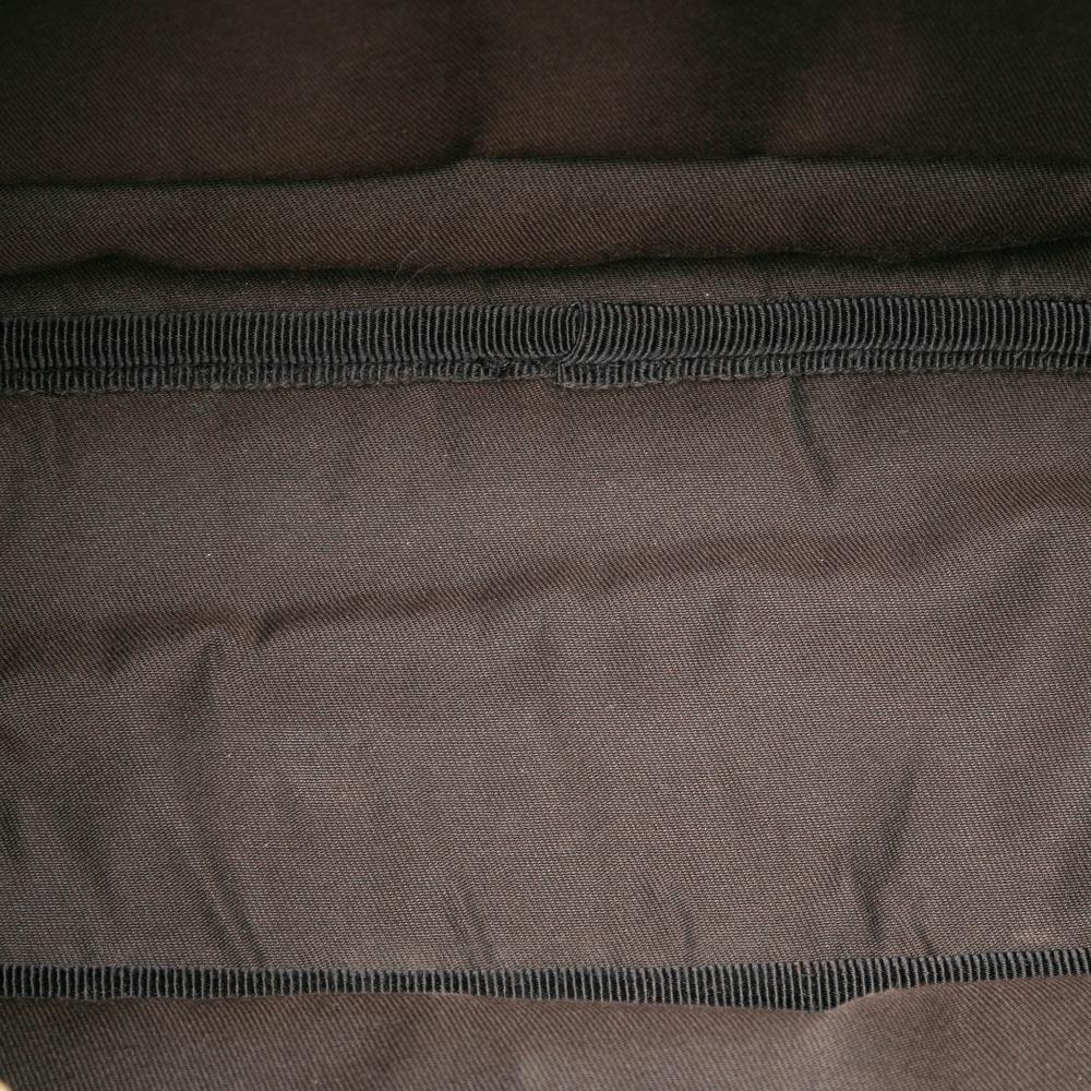 Gucci AB Gucci Brown Beige Coated Canvas Fabric GG Supreme Double Pocket Crossbody Italy