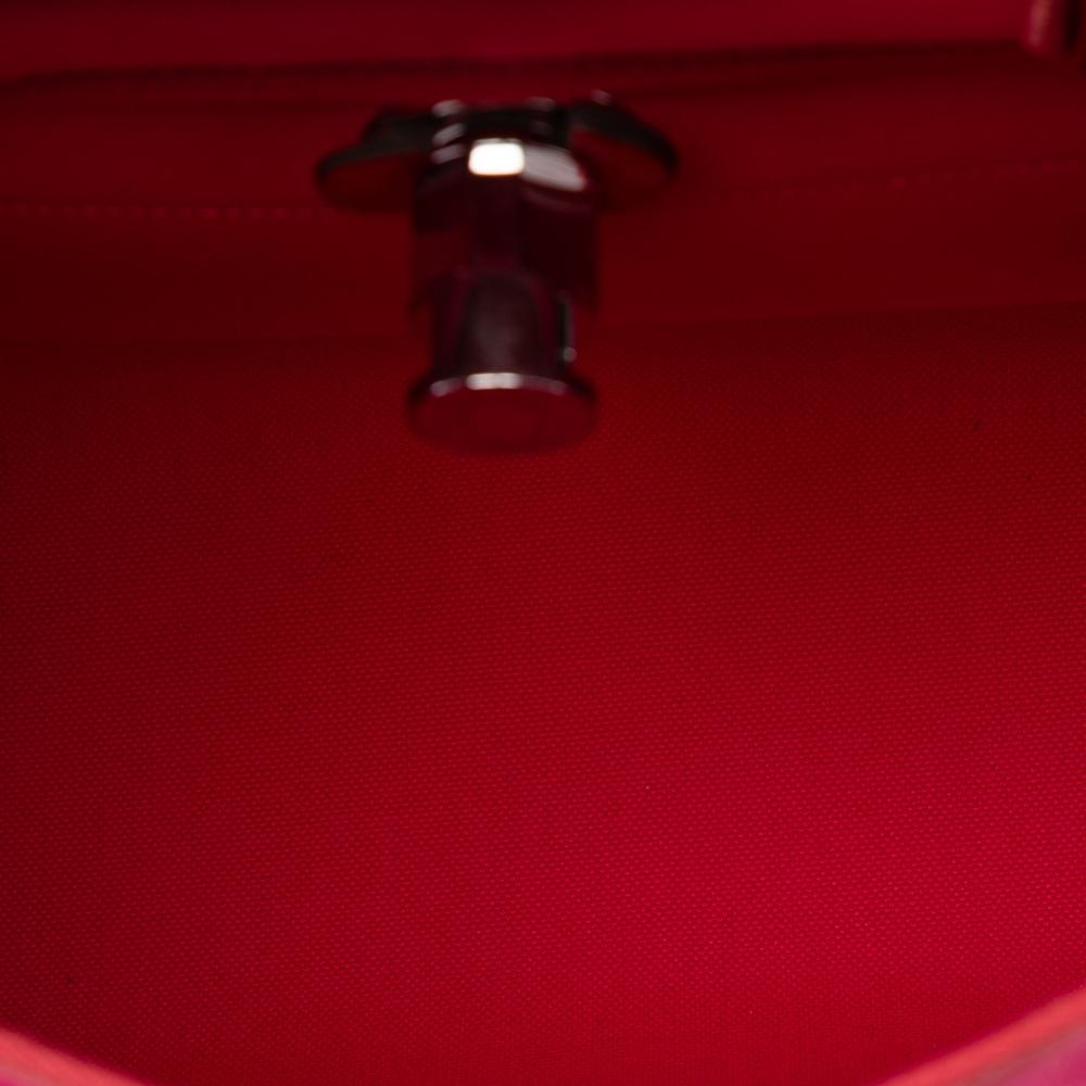 Hermès B Hermès Pink Dark Pink with Red Canvas Fabric Toile Herbag Zip 31 Laque France