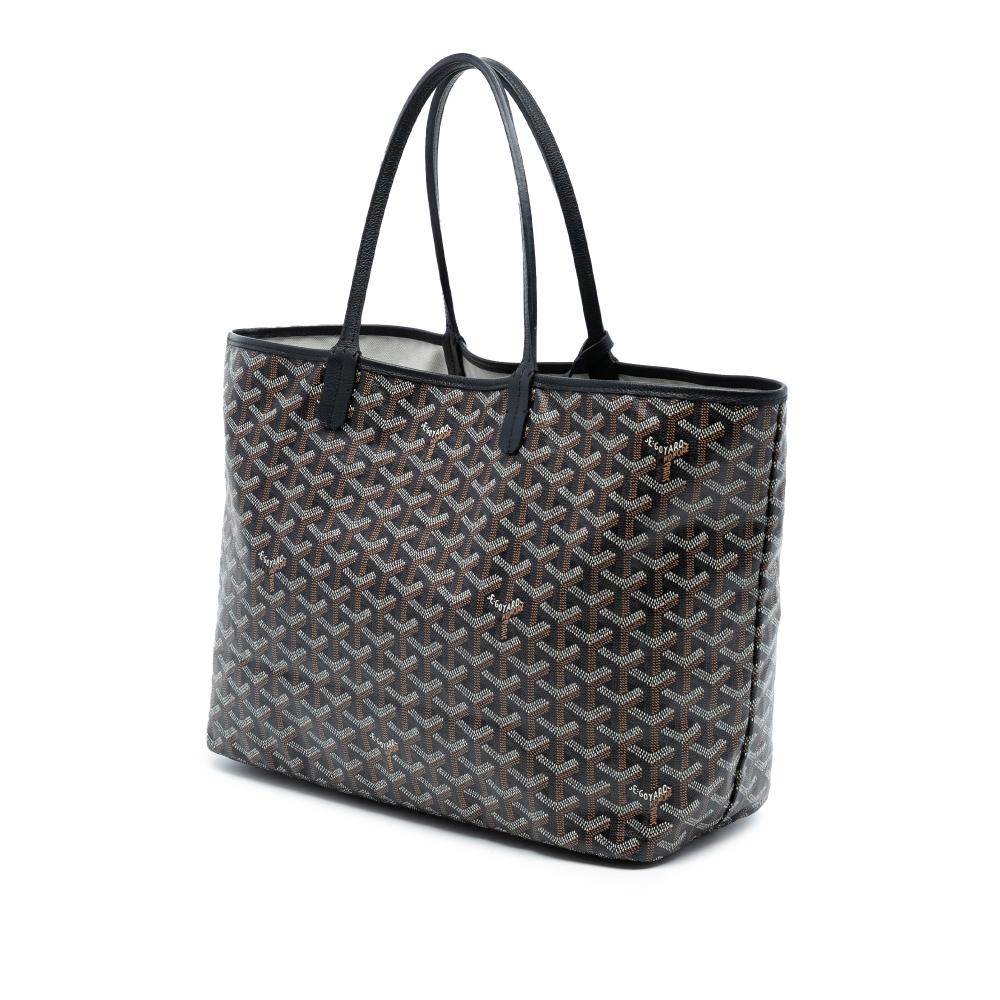 Goyard AB Goyard Black Coated Canvas Fabric Goyardine Saint Louis PM France