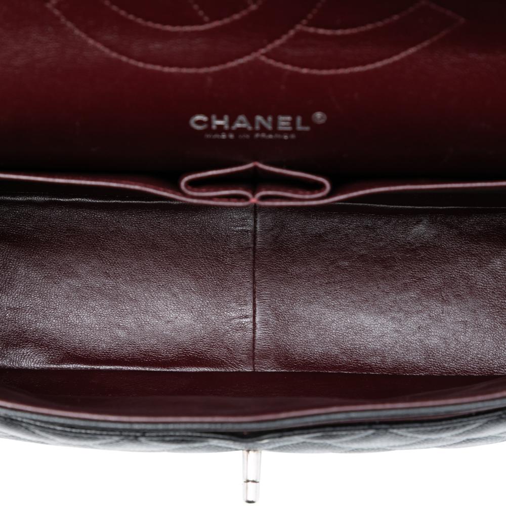 Chanel AB Chanel Black Caviar Leather Leather Jumbo Classic Caviar Double Flap France