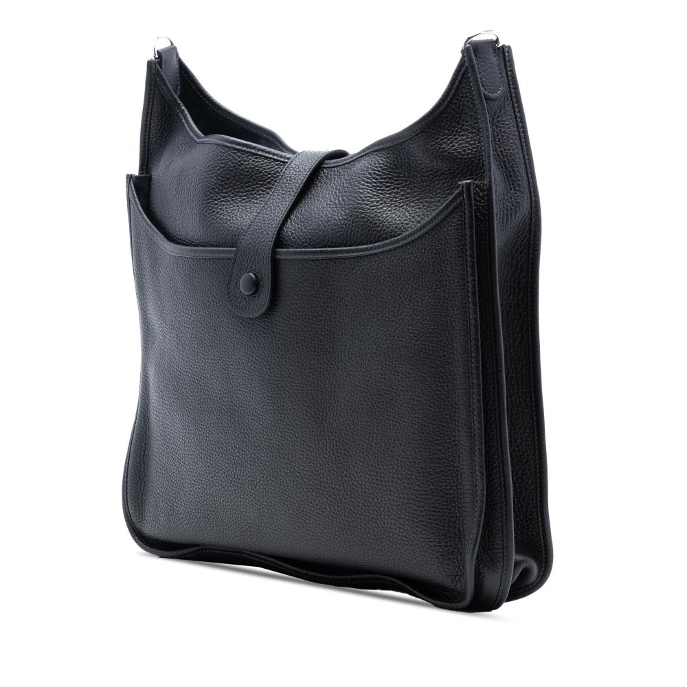 Hermès AB Hermès Blue Navy Calf Leather Clemence Evelyne III 40 France