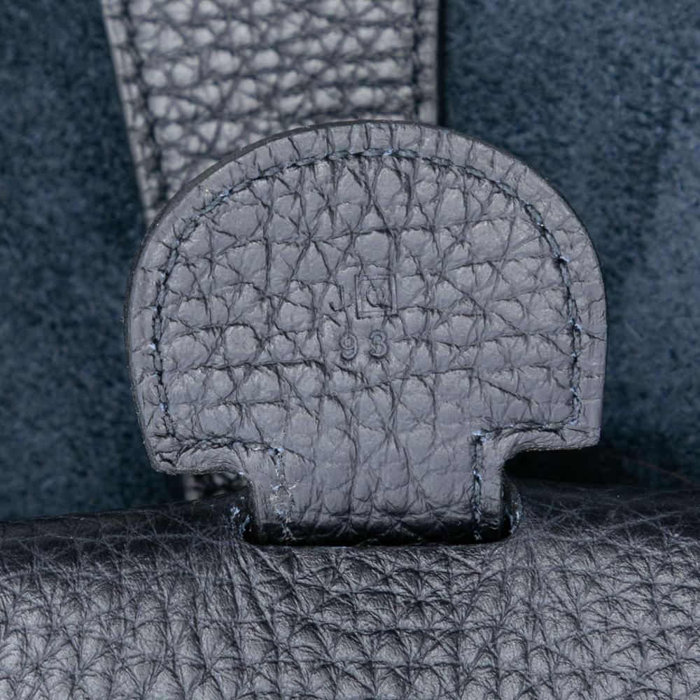 Hermès AB Hermès Blue Navy Calf Leather Clemence Evelyne III 40 France