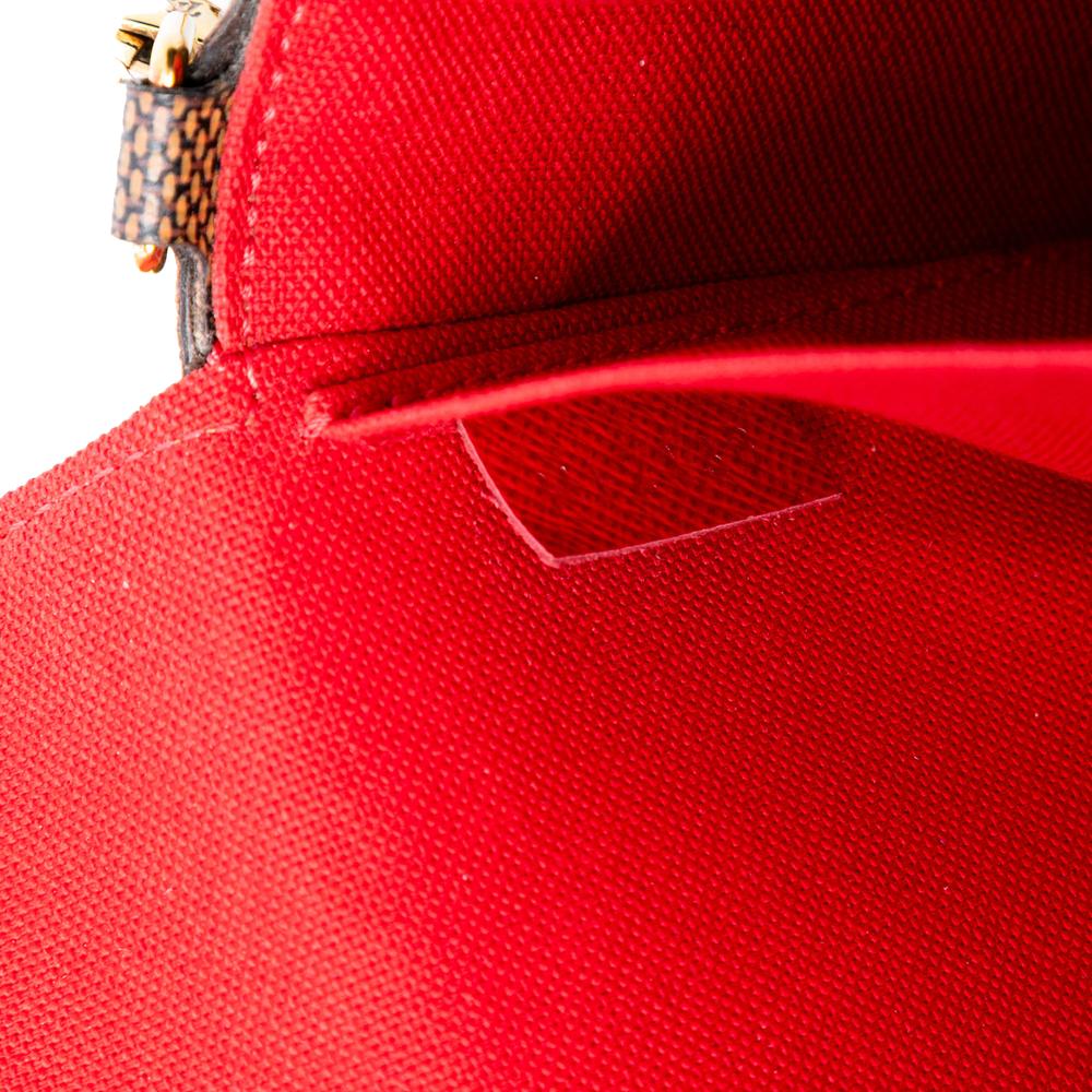 Louis Vuitton AB Louis Vuitton Brown Damier Canvas Fabric Damier Ebene Pochette Felicie France