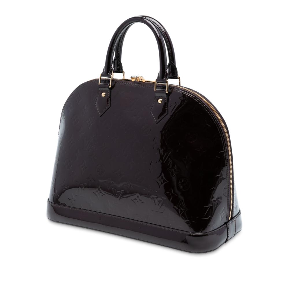 Louis Vuitton B Louis Vuitton Purple Plum Vernis Leather Leather Monogram Vernis Alma MM France