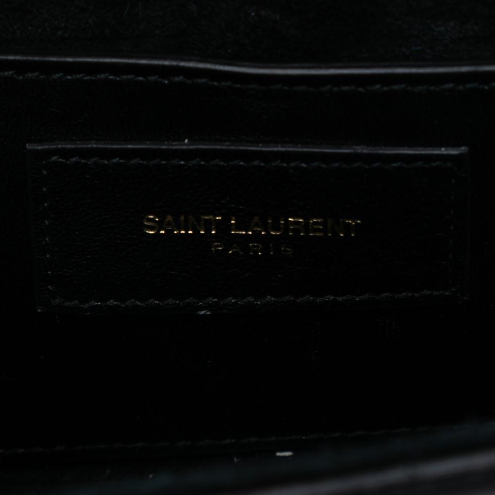 Saint Laurent B Saint Laurent Black Patent Leather Leather Small Patent Monogram Kate Tassel Crossbody Italy