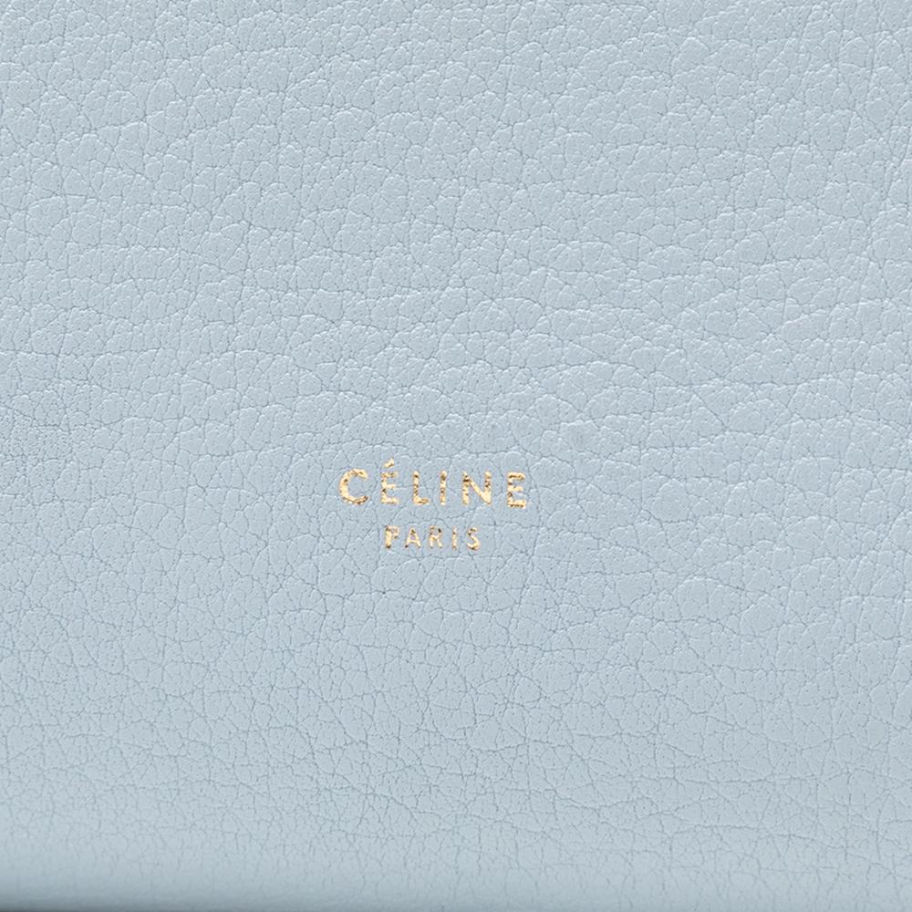 Celine B Celine Blue Light Blue Calf Leather Medium Grained skin Tie Knot Handbag Italy