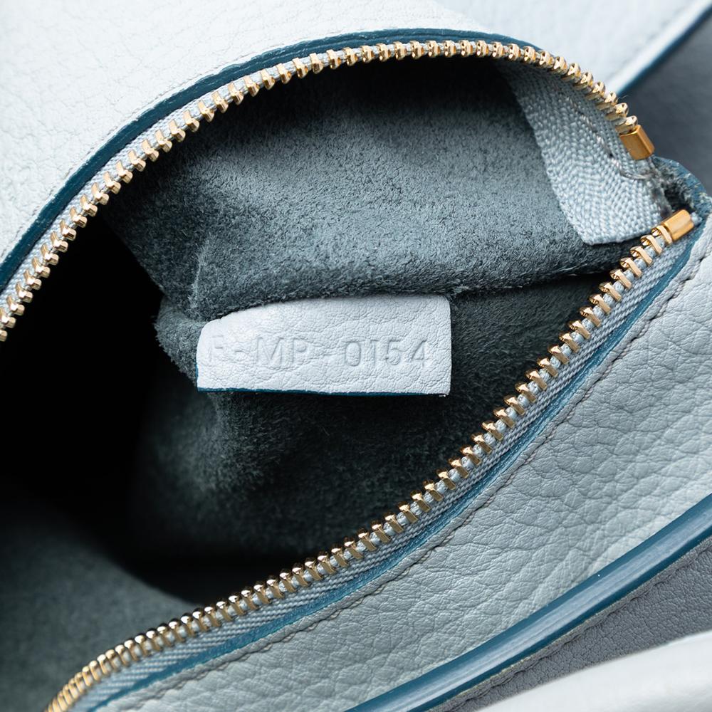 Celine B Celine Blue Light Blue Calf Leather Medium Grained skin Tie Knot Handbag Italy