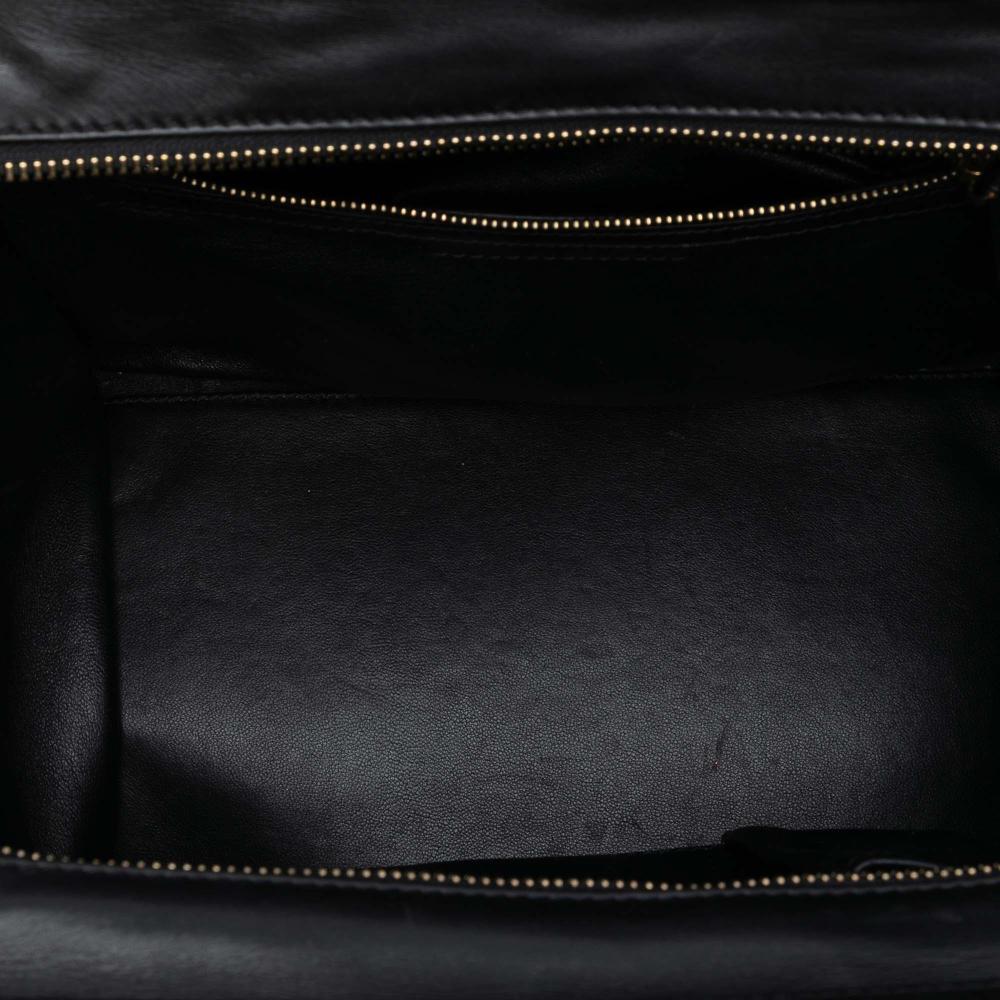 Celine B Celine White with Black Calf Leather Mini Bicolor skin Luggage Tote Italy