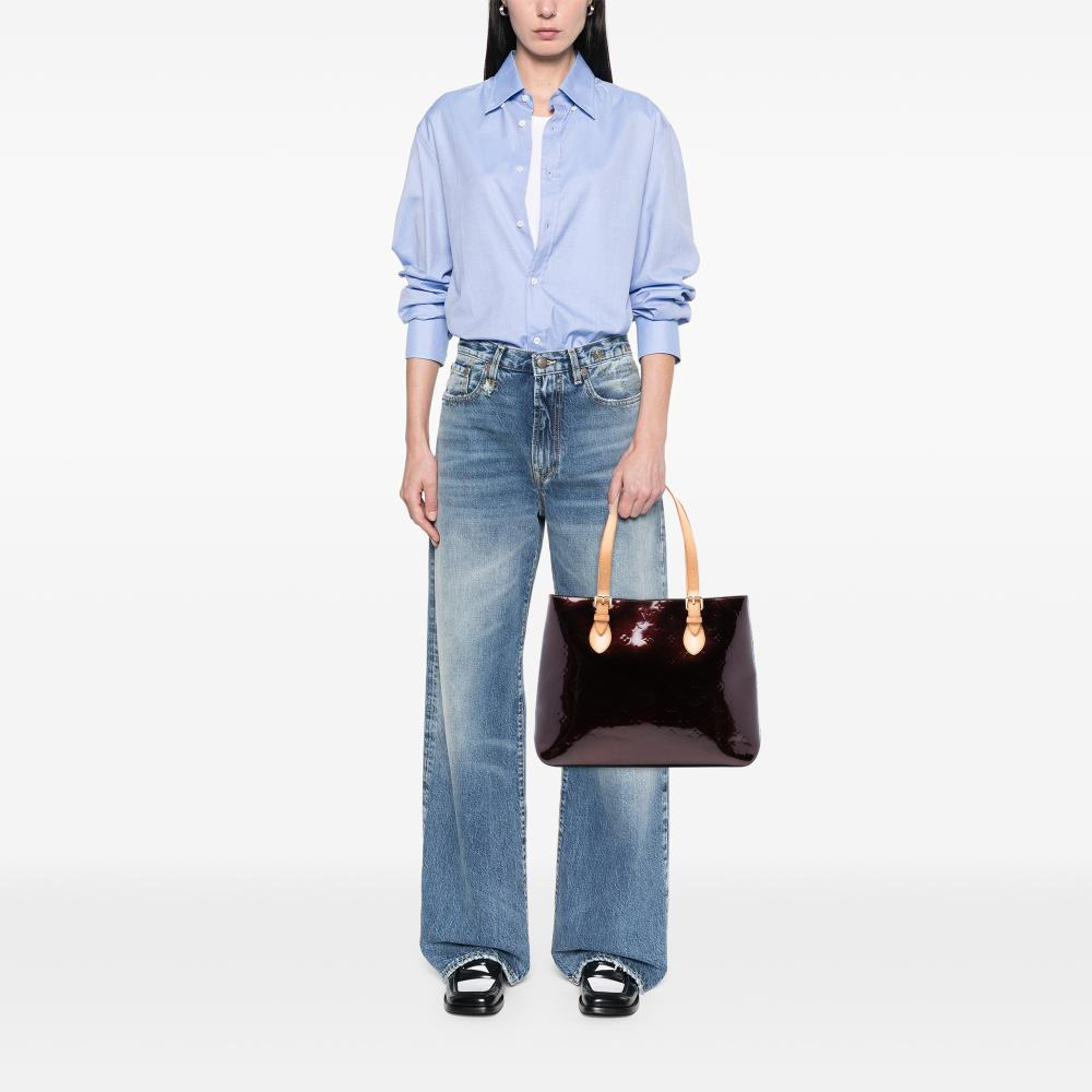 Louis Vuitton AB Louis Vuitton Purple Vernis Leather Leather Monogram Vernis Brentwood France