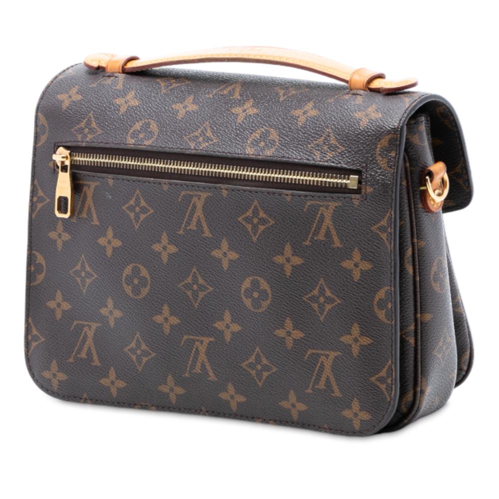 Louis Vuitton B Louis Vuitton Brown Monogram Canvas Fabric Monogram Pochette Metis France