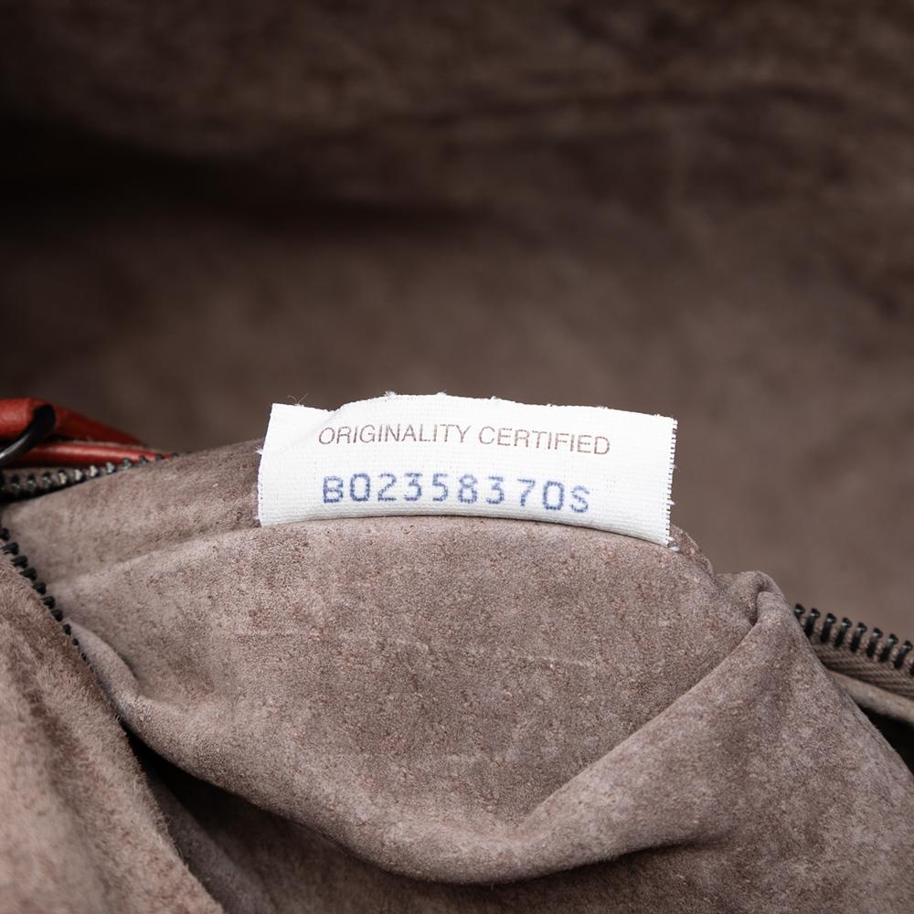 Bottega Veneta B Bottega Veneta Red Indian Red Nappa Leather Leather Large Nappa Intrecciato Nodini Crossbody Italy