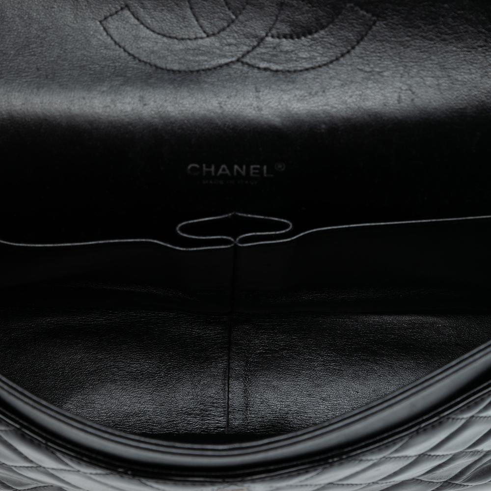 Chanel B Chanel Black Patent Leather Leather Jumbo Classic Patent Double Flap Italy