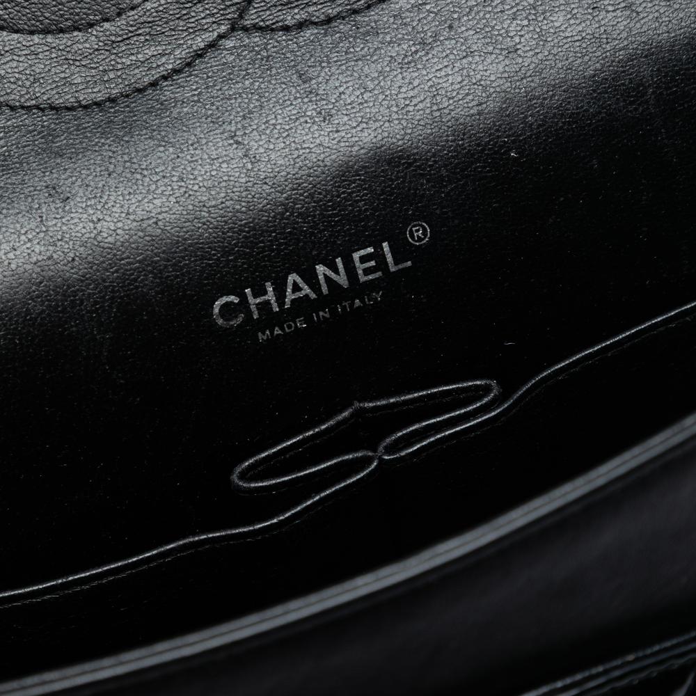 Chanel B Chanel Black Patent Leather Leather Jumbo Classic Patent Double Flap Italy