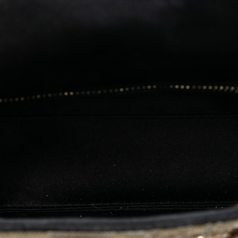 Christian Dior B Dior Gold Satin Fabric Mini Sequin Gradient Lady Dior Italy