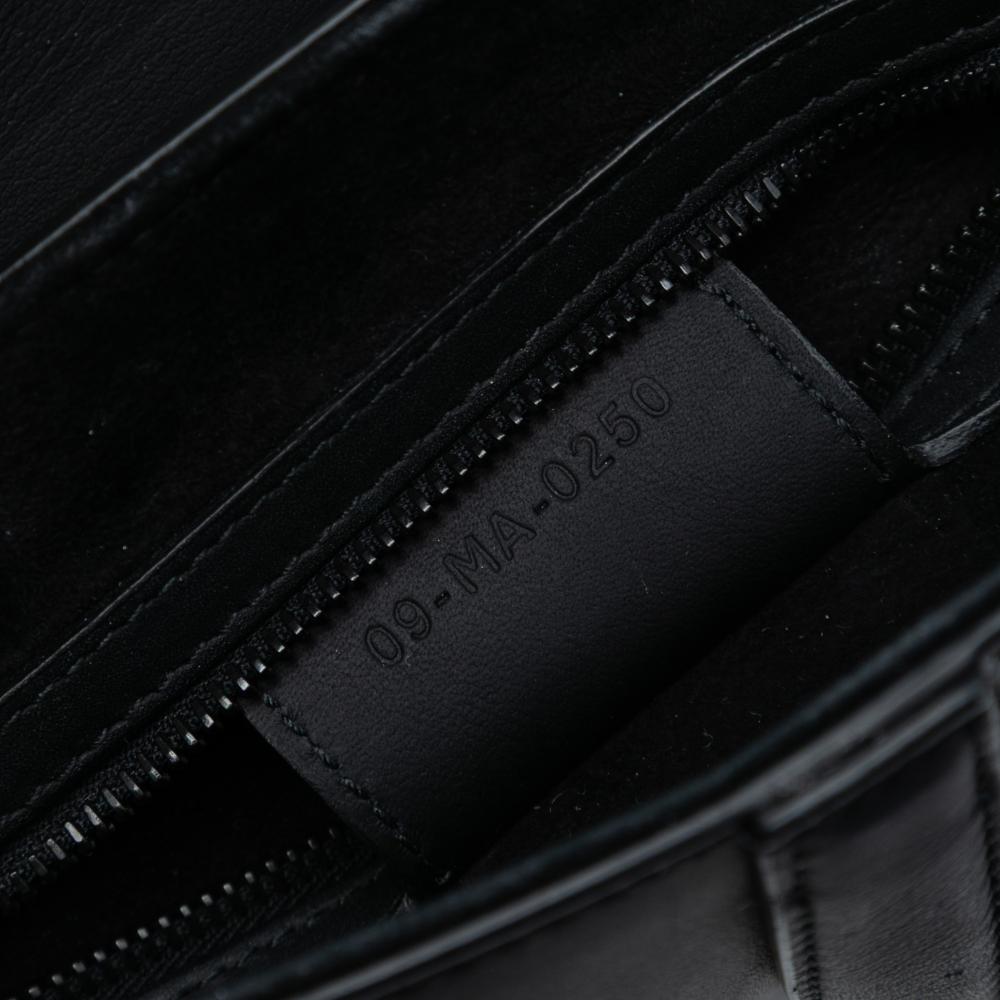 Christian Dior AB Dior Black Calf Leather Ultra Matte skin Saddle Bag Italy