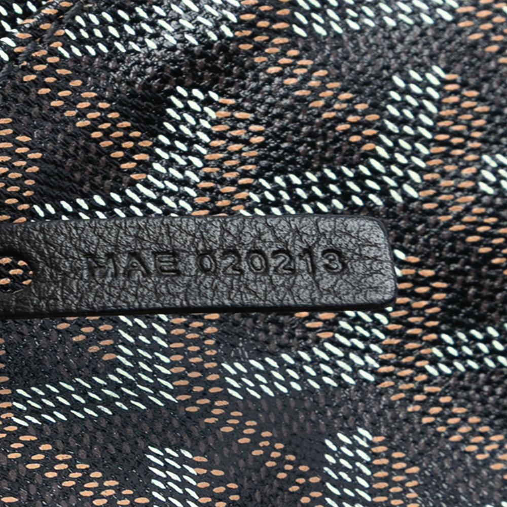 Goyard B Goyard Black Coated Canvas Fabric Goyardine Reversible Anjou PM France