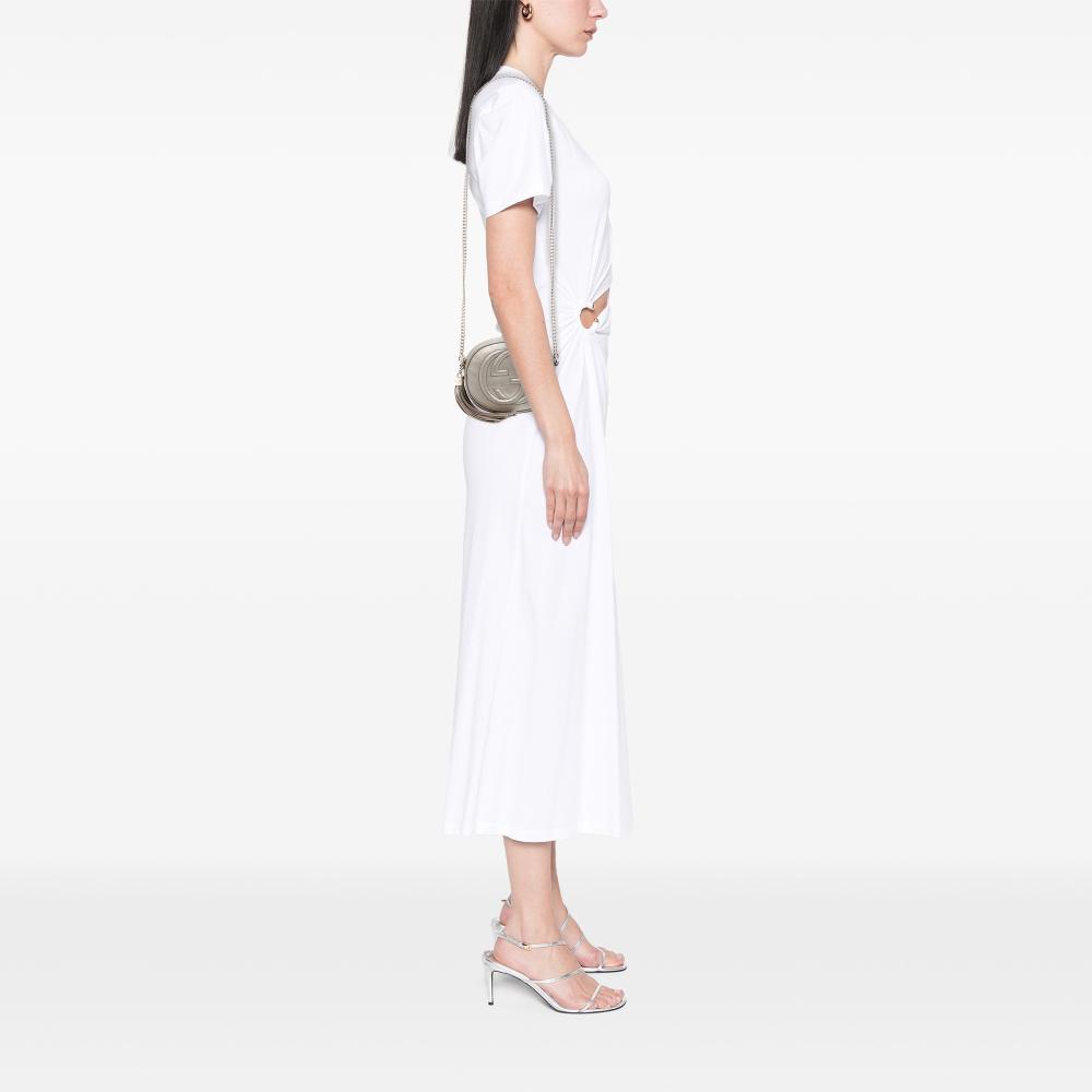 Gucci AB Gucci Gold Calf Leather Mini Metallic Pebbled skin Soho Chain Crossbody Italy