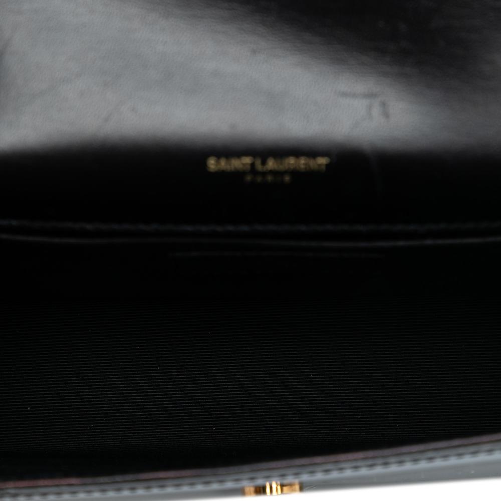 Saint Laurent AB Saint Laurent Blue Patent Leather Leather Small Glitter Patent Kate Crossbody Italy