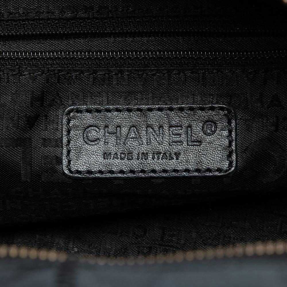 Chanel AB Chanel Black Caviar Leather Leather Choco Bar Caviar LAX Bowler Bag Italy