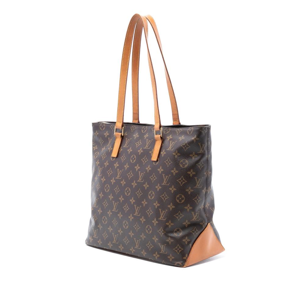 Louis Vuitton B Louis Vuitton Brown Monogram Canvas Fabric Monogram Cabas Mezzo France