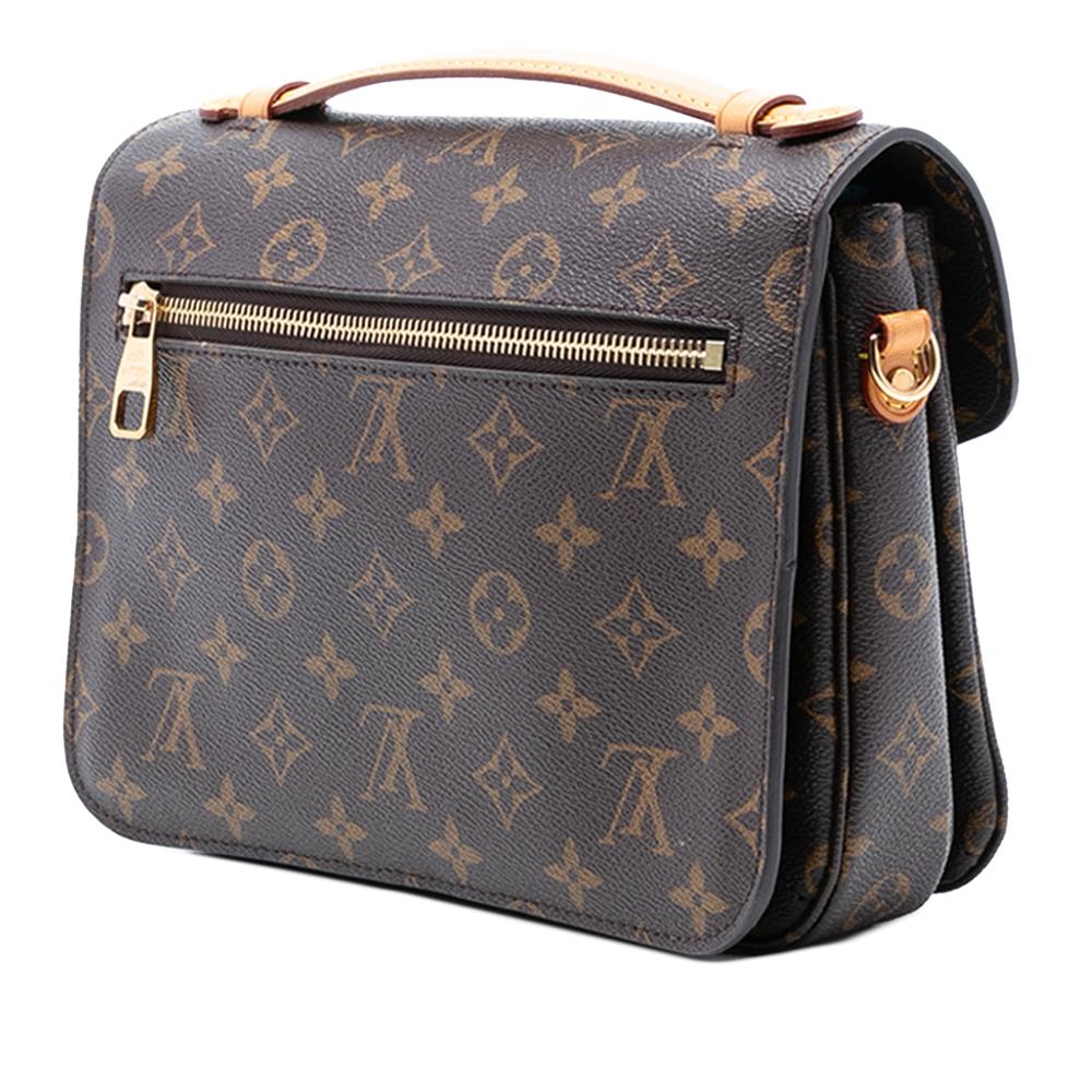 Louis Vuitton B Louis Vuitton Brown Monogram Canvas Fabric Monogram Pochette Metis France