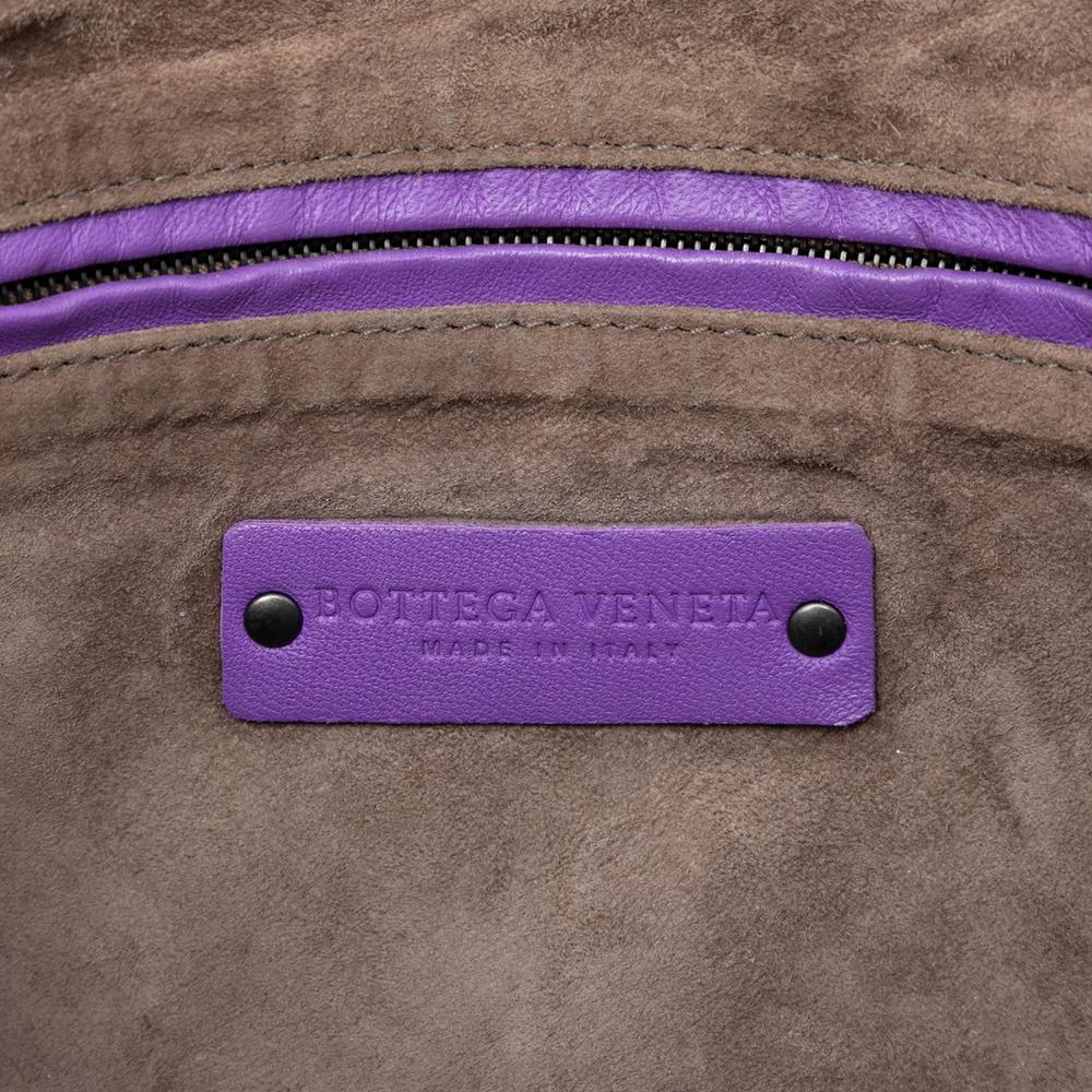 Bottega Veneta B Bottega Veneta Purple Nappa Leather Leather Nappa Intrecciato Nodini Crossbody Italy