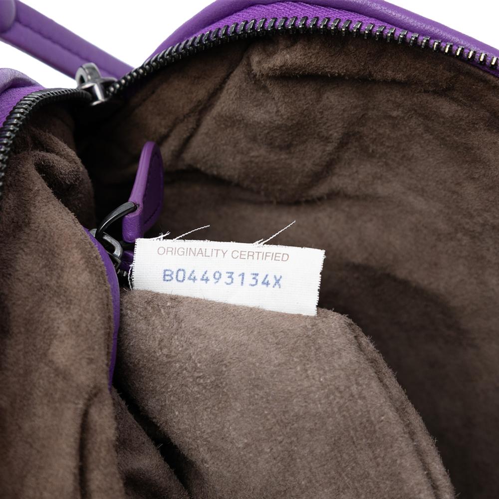 Bottega Veneta B Bottega Veneta Purple Nappa Leather Leather Nappa Intrecciato Nodini Crossbody Italy