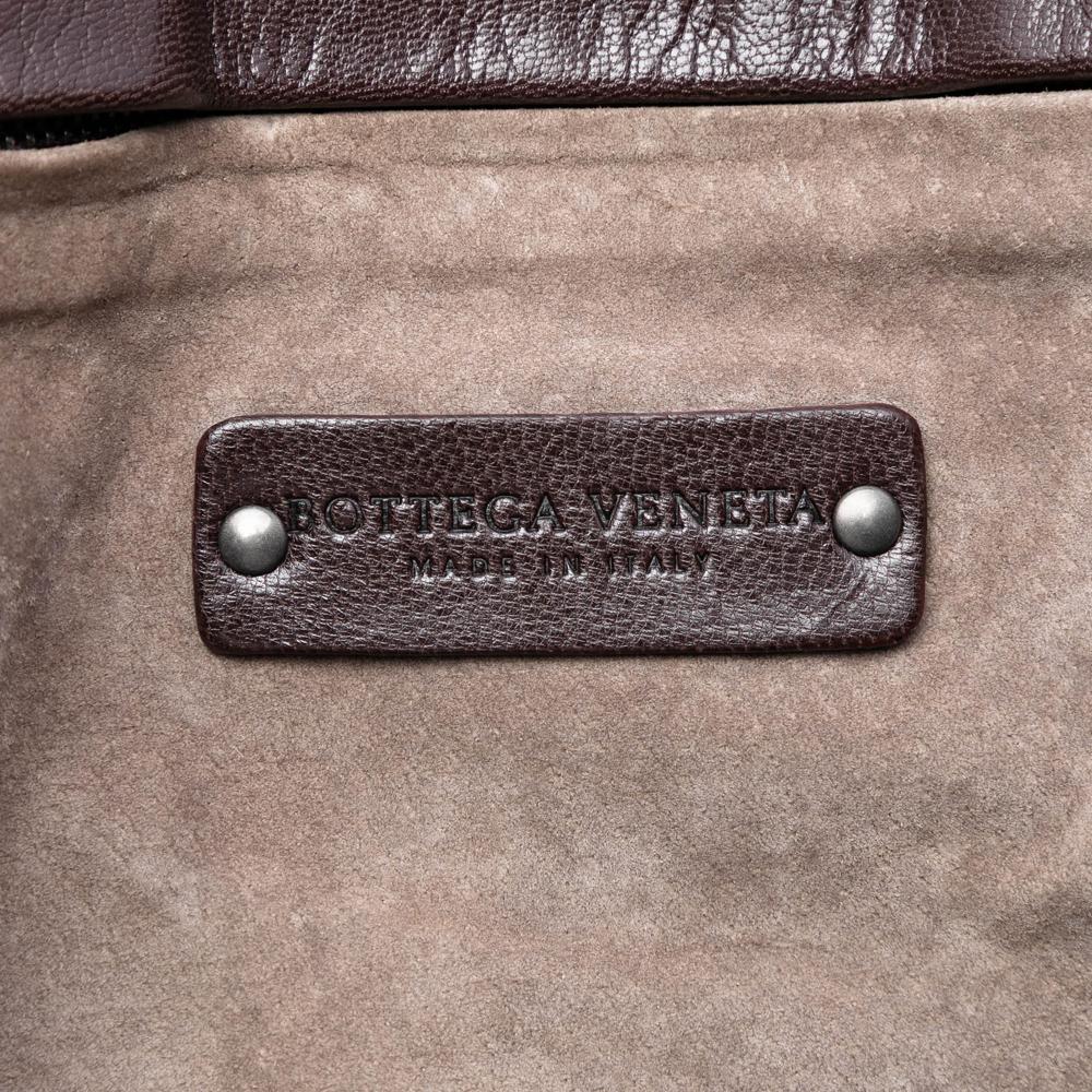 Bottega Veneta B Bottega Veneta Brown Dark Brown Nappa Leather Leather Bicolor Nappa Intrecciato Bucket Bag Italy