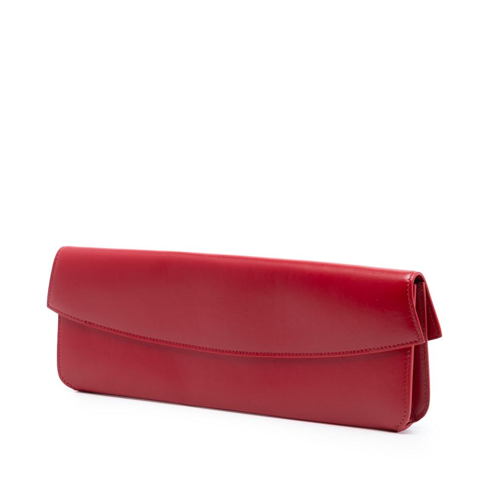 Celine AB Celine Red Calf Leather Evening Long Clutch Italy