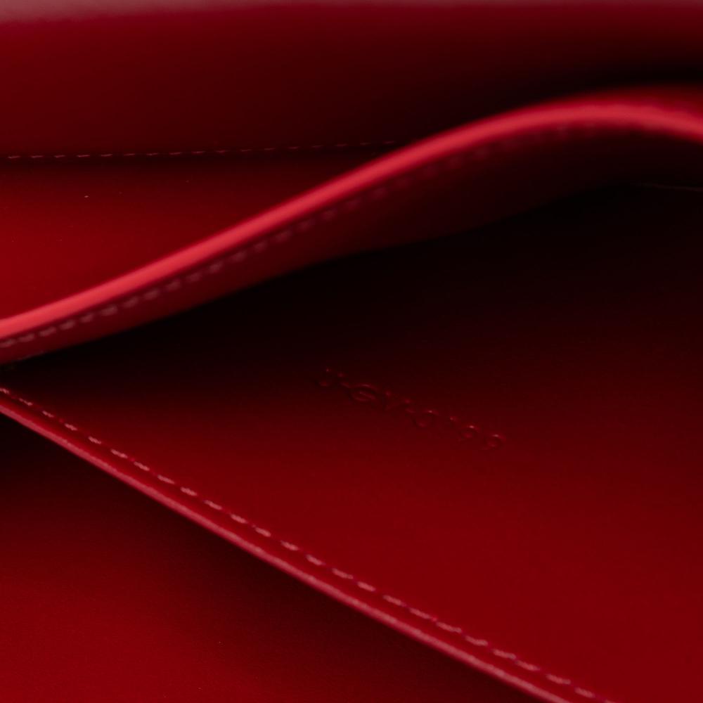 Celine AB Celine Red Calf Leather Evening Long Clutch Italy