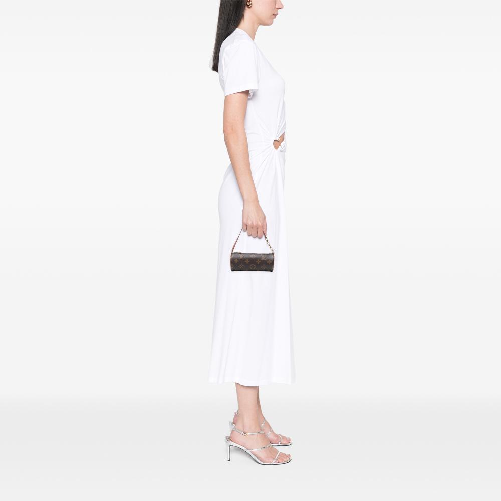 Louis Vuitton B Louis Vuitton Brown Monogram Canvas Fabric Monogram Papillon Pochette Italy