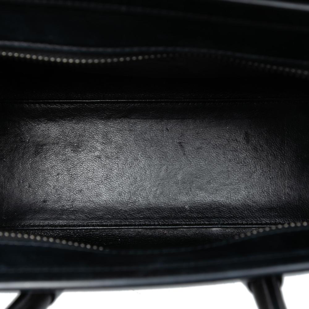 Celine B Celine Brown Beige Calf Leather Nano Tricolor Nubuck and Drummed skin Luggage Tote Italy