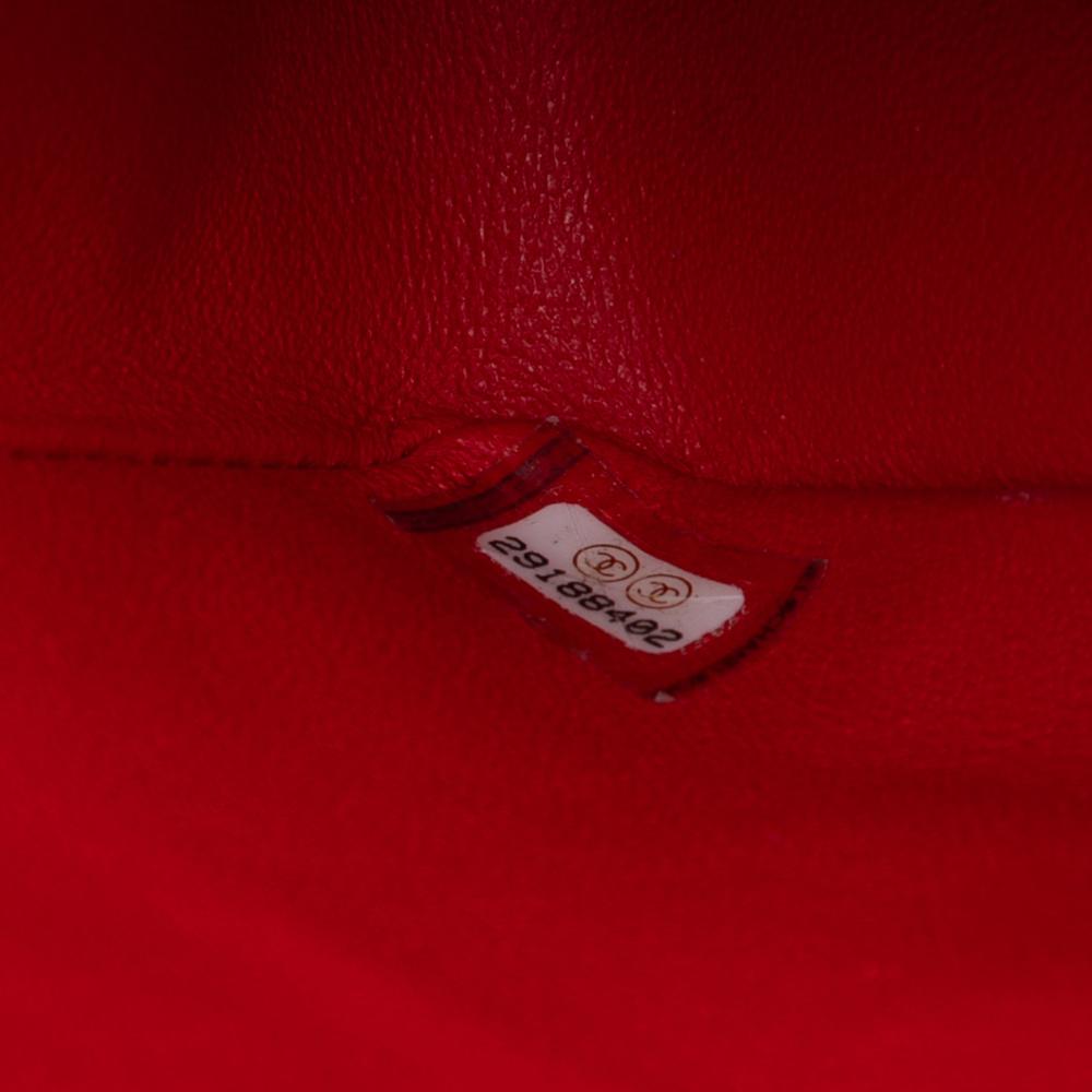 Chanel AB Chanel Black with Red Patent Leather Leather Medium Classic Bicolor Patent Double Flap France