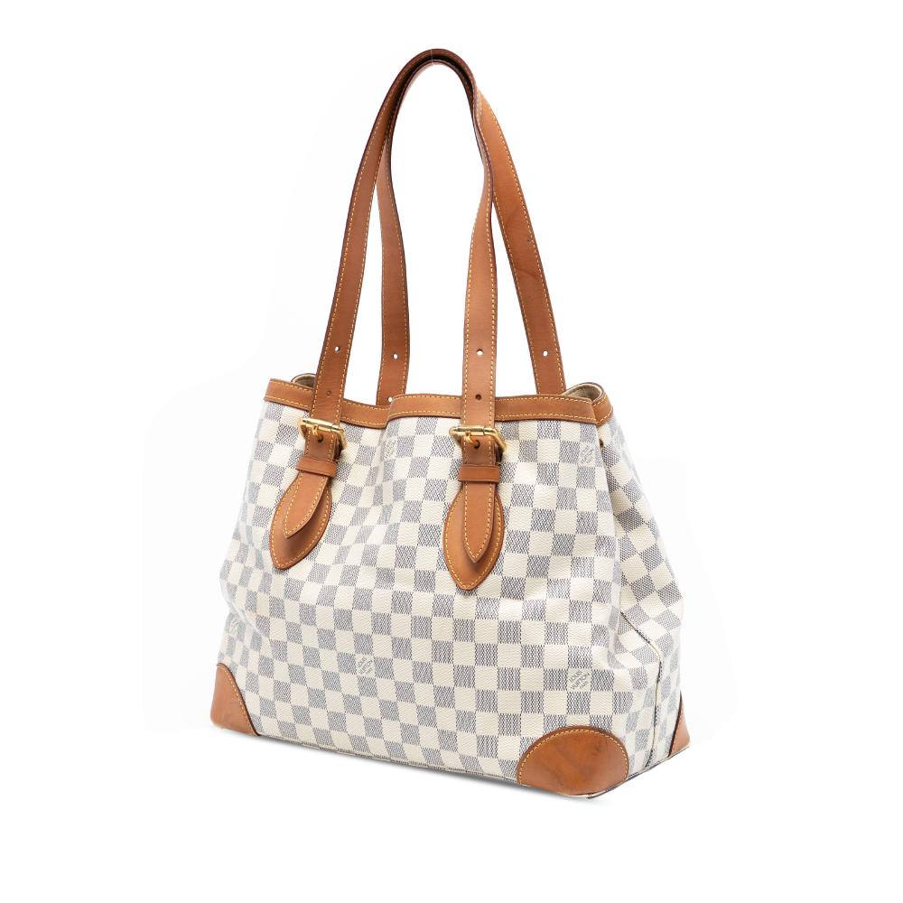 Louis Vuitton B Louis Vuitton White Damier Canvas Fabric Damier Azur Hampstead MM France
