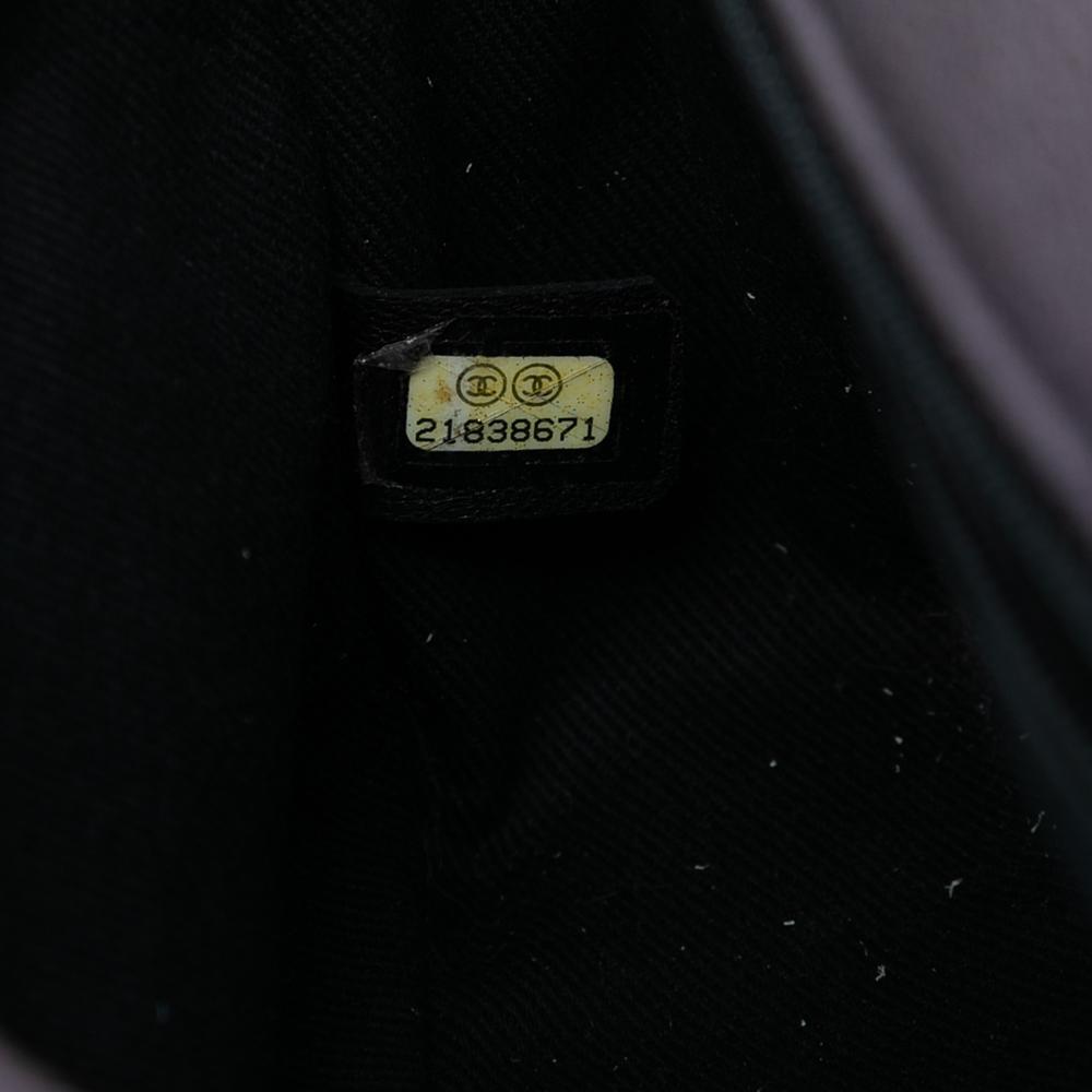 Chanel Purple Goatskin Leather Small Iridescent Rainbow Hardware Double Carry Waist Chain Flap Italy