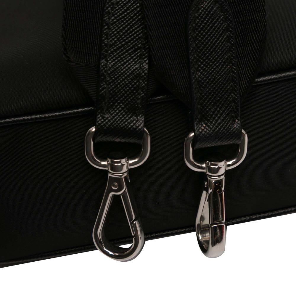 Prada B Prada Black Nylon Fabric Tessuto Re Edition 2005 Satchel Italy