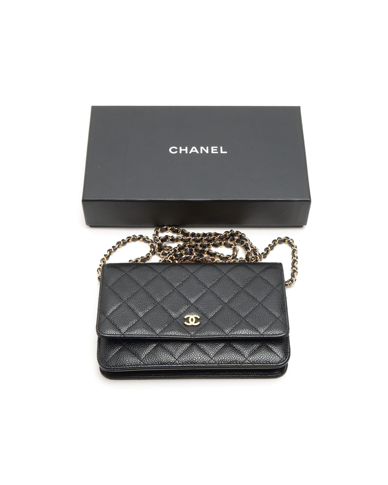 Chanel Caviar Quilted Wallet On Chain Bag
