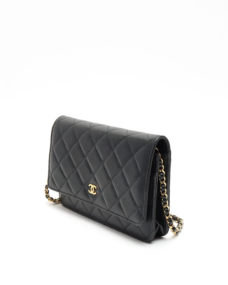 Chanel Caviar Quilted Wallet On Chain Bag