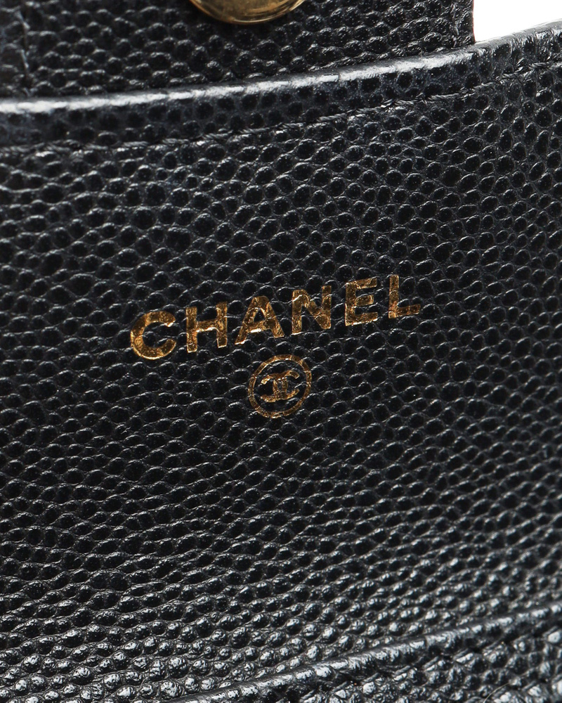 Chanel Caviar Quilted Flap Card Holder On Chain Bag