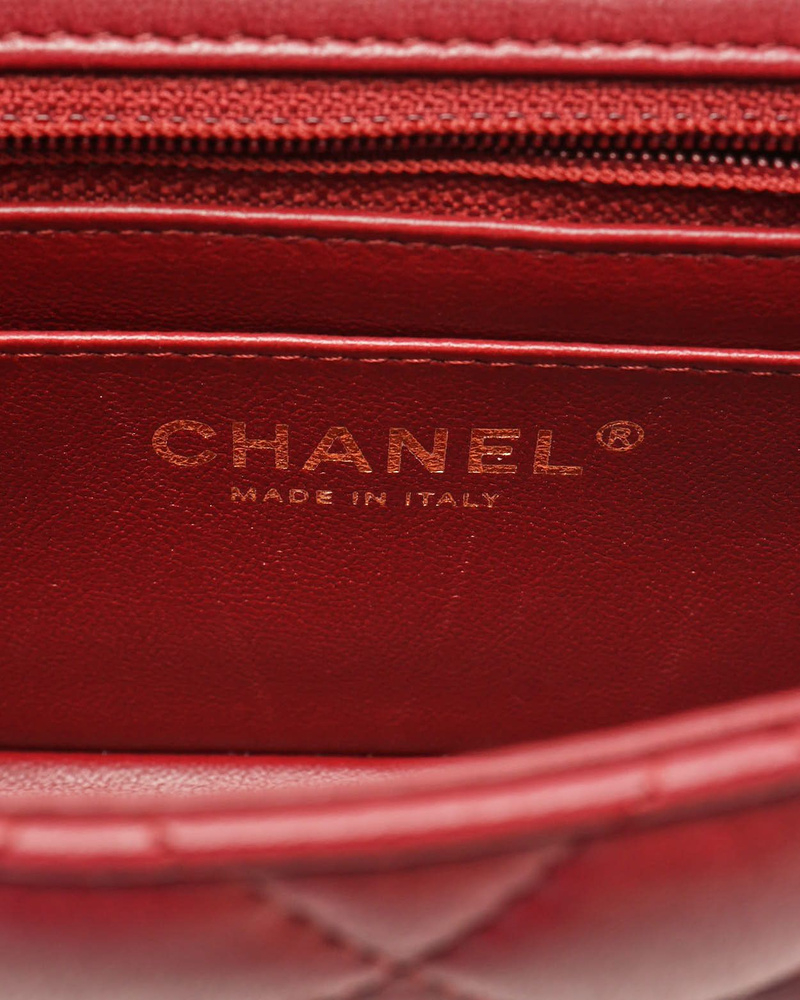 Chanel Lambskin Quilted Mini Rectangular Flap Bag