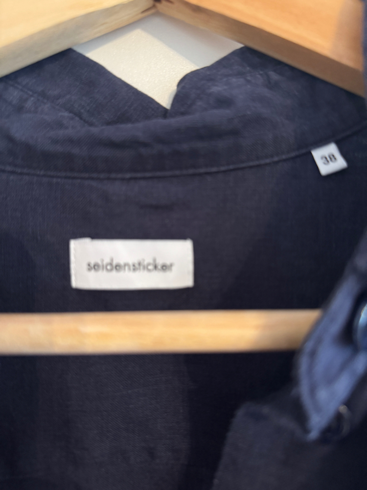 Seidensticker Blaues Leinenkleid Größe 38