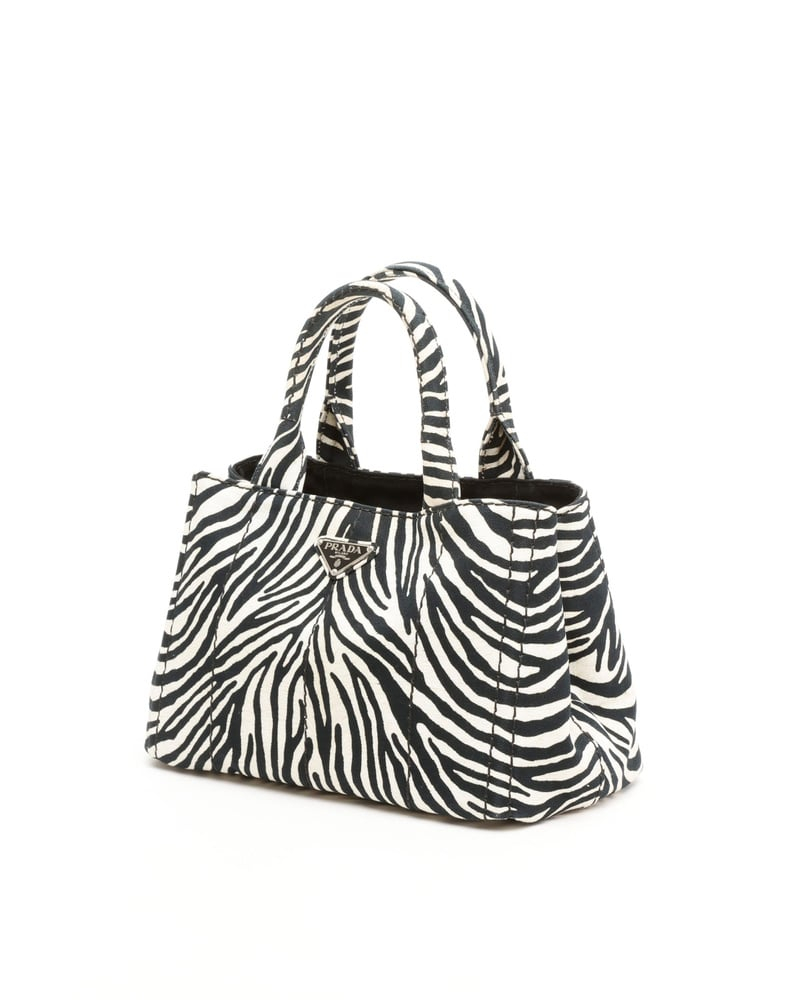 Prada Zebra Canapa Tote Bag