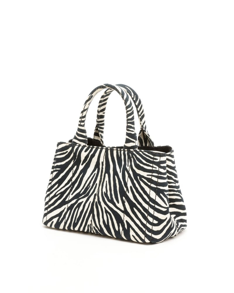 Prada Zebra Canapa Tote Bag